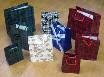 Scottish Tartan Plaid Gift Bags